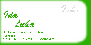 ida luka business card